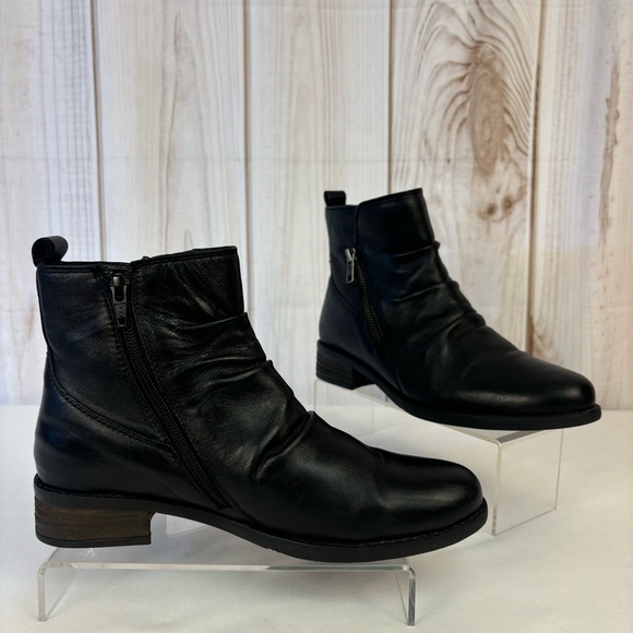 Earth Alana Skellig Slouch Ankle Bootie Leather Comfort Boots Black Size 7.5 - Picture 2 of 16